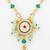 Green stone pendant necklace earring set