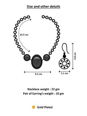 Ruby kundan pendant necklace earring set 5