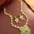 Green enamel kundan necklace earring set