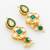 Green enamel kundan necklace earring set