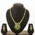 Green enamel kundan necklace earring set