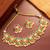 Multicolor pearl fringe choker necklace set