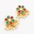 Multicolor pearl fringe choker necklace set
