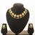 White kundan pearl choker necklace set