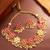 Pink floral kundan necklace earring set