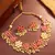 Pink floral kundan necklace earring set