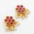 Pink floral kundan necklace earring set