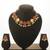 Pink floral kundan necklace earring set