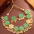 Green floral kundan necklace earring set