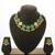 Green floral kundan necklace earring set