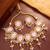 Lavender stone pearl choker necklace set