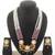 Pink green kundan long necklace set