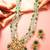 Green bead kundan necklace earring set