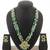Green bead kundan necklace earring set
