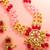 Pink yellow bead kundan necklace set