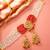 Red white bead kundan choker set