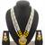 Yellow pearl kundan long necklace set