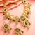 Green grey bead necklace earring set