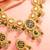 Green grey bead necklace earring set