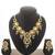 Green grey bead necklace earring set
