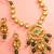 Green meenakari kundan necklace earring set