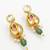 Green meenakari kundan necklace earring set