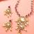 Silver ruby kundan necklace earring set