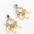 Silver ruby kundan necklace earring set