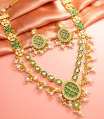 Double layer kundan choker necklace set