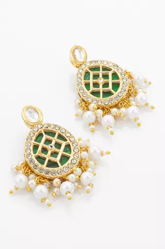 Double layer kundan choker necklace set