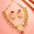 Red polki kundan necklace earring set