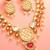Red polki kundan necklace earring set