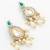 Silver green pearl necklace earring set