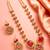 Ruby stone kundan necklace earring set
