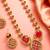 Ruby stone kundan necklace earring set
