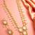 Pink stone pearl necklace earring set