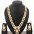 Pink stone pearl necklace earring set