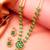 Green meenakari pearl necklace earring set