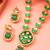 Green meenakari pearl necklace earring set