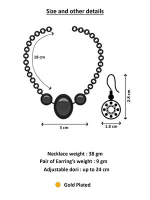 Green meenakari pearl necklace earring set 5