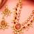 Double layer ruby necklace earring set