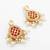 Double layer ruby necklace earring set