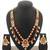 Double layer ruby necklace earring set