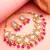 Lavender pink polki necklace earring set
