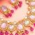 Lavender pink polki necklace earring set