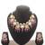 Lavender pink polki necklace earring set