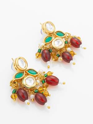Multicolor meenakari kundan necklace set 3