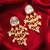 White kundan pearl chandbali earrings