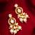 Kundan pearl cluster drop earrings