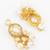 Kundan pearl cluster drop earrings